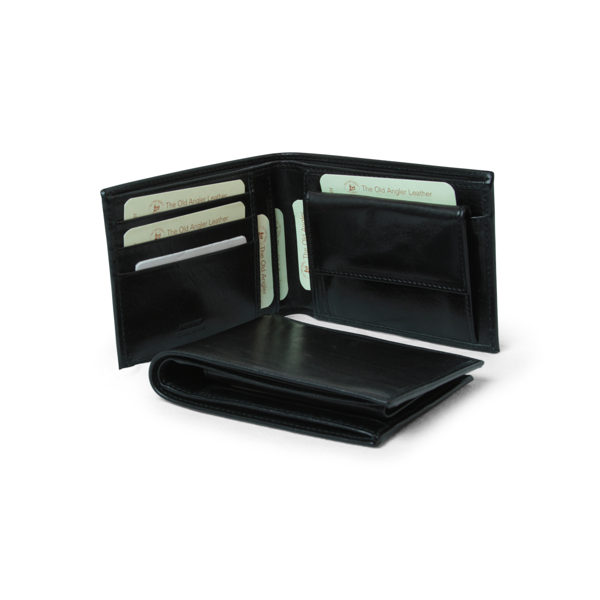 Leather wallet with coin pocket with RFID
