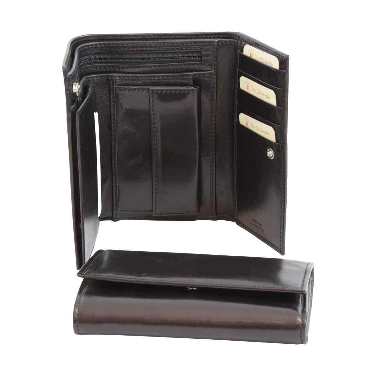 Leather wallet for woman with RFID