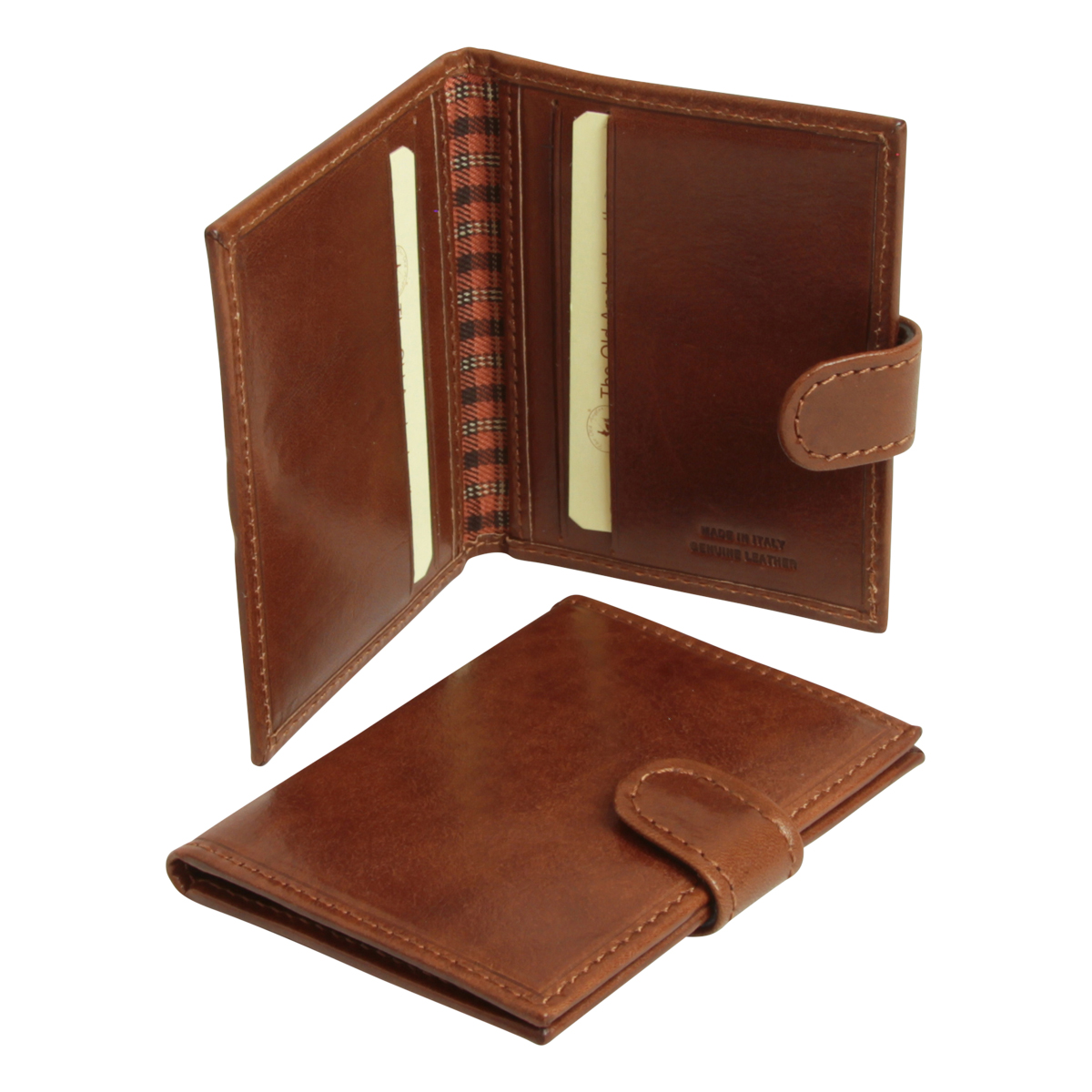 Mala Leather Portamonete In Pelle Con Chiusura A Clip - Scoiattolo, Marrone, 12x9 Cm