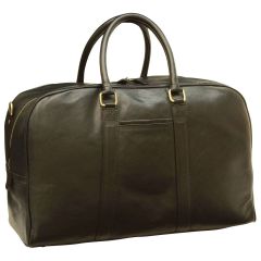 Soft Calfskin Leather Travel Bag - Black