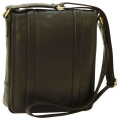 Soft Calfskin Leather Satchel Bag - Black