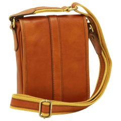 Soft Calfskin Leather Satchel Bag - Gold