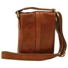 Soft Calfskin Leather Satchel Bag - Brown