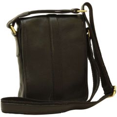 Soft Calfskin Leather Satchel Bag - Black