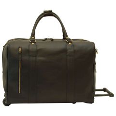 Soft Calfskin Leather Duffel Bag - Black