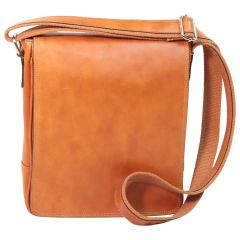 Leather Satchel Bag for I-Pad - Brown Colonial