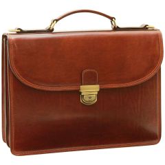 Vachetta Leather Briefcase - Brown
