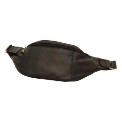 Full grain Italian calf skin leather belt pack  - Black