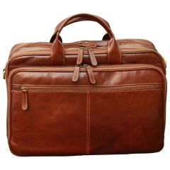 Italian Leather Briefcase - Brown