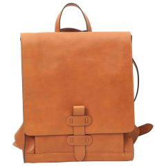 With free gift Leather backpack with buckle closure - Brown Colonial