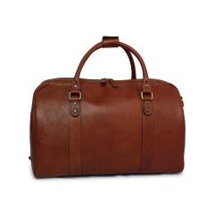 Full grain leather travel bag - brown  *
