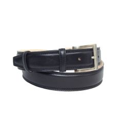 Leather belt wide 1,57" - black 5141