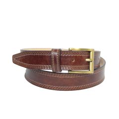 Cintura in pelle alta 35 mm - marrone 5145
