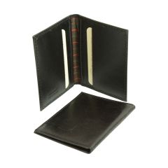 Leather card holder - black