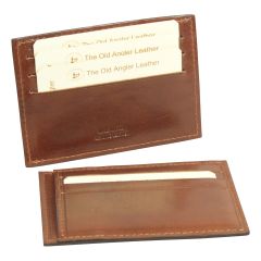 Leather Credit Card Holder with RFID blocking tecnology - Brown