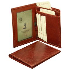 Leather Document Holder - Brown with RFID