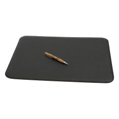 Leather desk pad - black