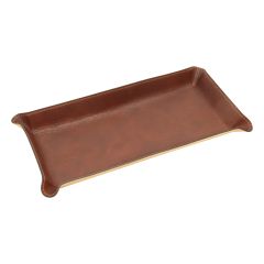 Leather Desk Tray - Brown