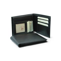 Bifold wallet with RFID blocking technology - black