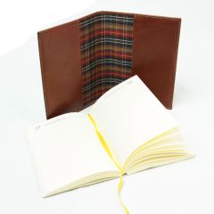 Full grain leather large daily planner - brown