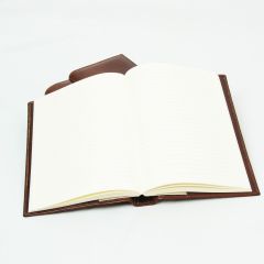 Full grain leather large diary - brown