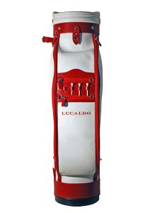 Selective Leather Golf Bag - Red/White