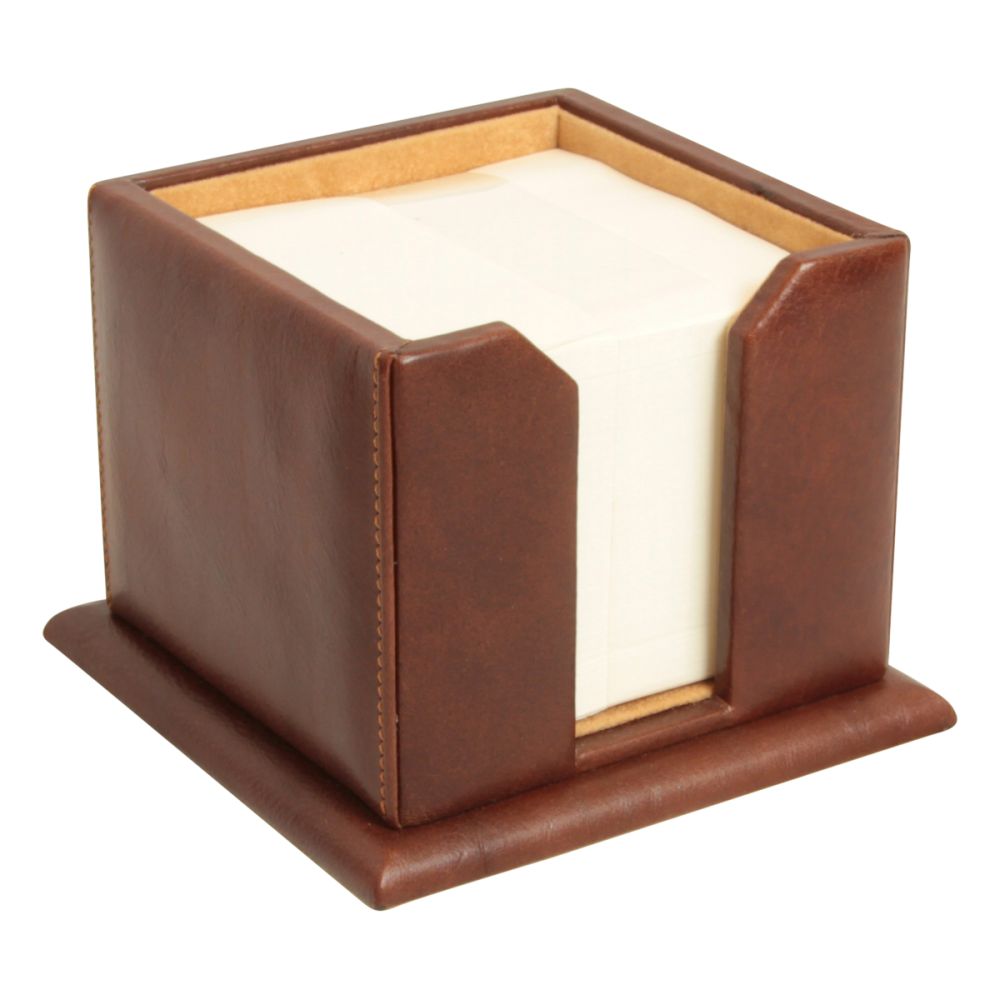 Leather Memo Pad Holder Brown, Leather Memo Pad Holder
